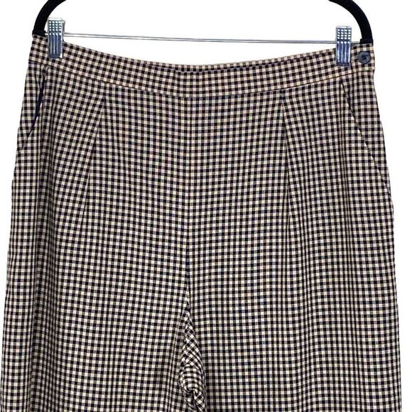 Evan Picone Women's Yellow & Blue Plaid High-Rise Straight-Leg Pants Size 14 - Picture 5 of 10